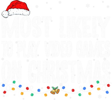 Most Likely To Play Video Games On Christmas Xmas Lights  Hat