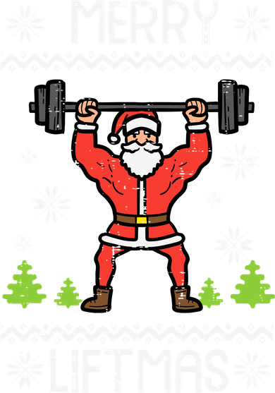 Merry Liftmas Ugly Christmas Xmas Workout Gym Bodybuild Mousepad