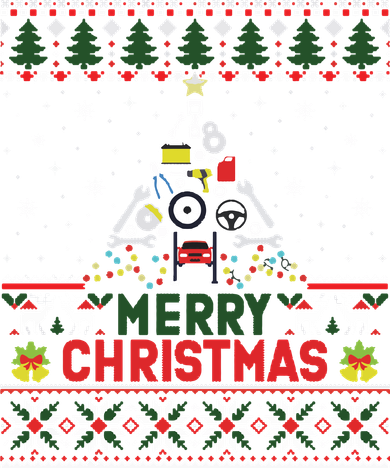 Mechanic Mechanic Christmas Tree Ugly Sweater Women's Dry Zone Grid Polo