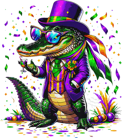 Mardigator Mardi Gras Alligator Costume Women's Sweatshirt