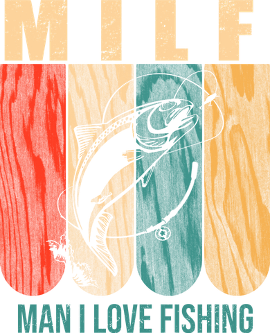 Milf Man I Love Fishing Vintage Backpack