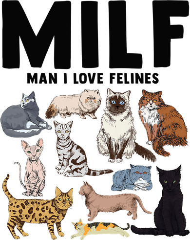MILF Man I Love Felines Funny Cat Vintage Women's Tank Top