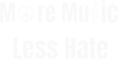More Music Less Hate With Peace Sign And Treble Clef Symbols Tote Bag