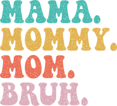 Mama Mommy Mom Bruh Mommy and Me Kids Long Sleeve Shirt