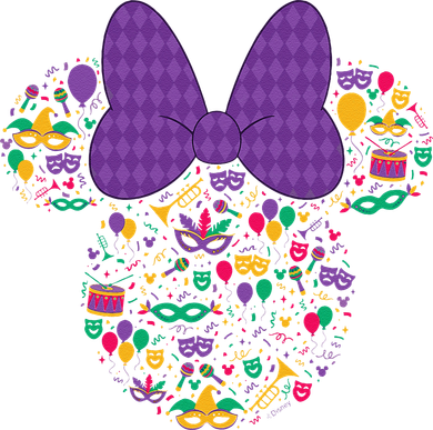 Minnie Mouse Mardi Gras Carnival Holiday Icon Pajama Set