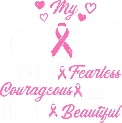My Mom Pink Ribbon Warrior Inspirational Breast Cancer Kids T-Shirt
