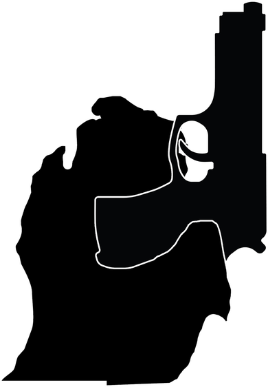 Michigan Mitten With Gun Design Doggie Tank