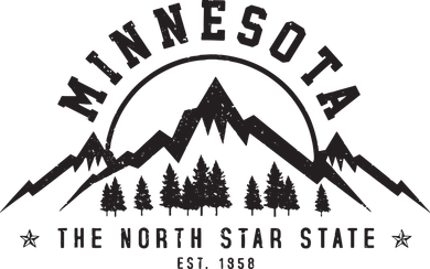 Minnesota North Star State Est 1858 Vintage Mountains Gift Long Sleeve Shirt