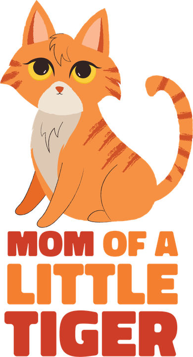 Mom Of A Little Tiger Button