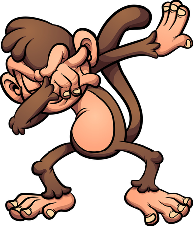 Dabbing Monkey Baby Bodysuit