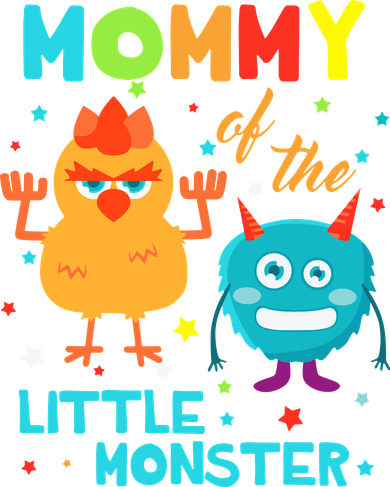 Mommy Of The Little Monster Birthday Family Monster Baby Bodysuit