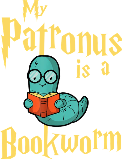 My Patronus Bookworm Button