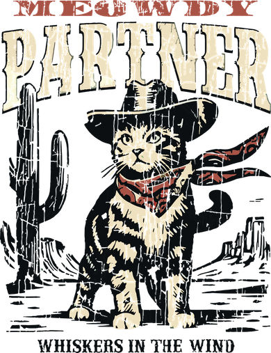 Meowdy Partner Cowboy Cat Vintage Coffee Mug