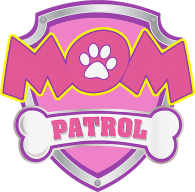 Mom Patrol Dog Mom Dad Funny Gift Birthday Party Cute Button