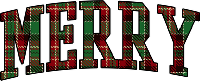 Merry Plaid Holiday Christmas Tote Bag