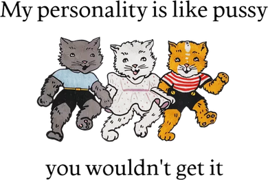 My Personality Is Like Pussy You Wouldnt Get It Baby Cute Cats Adult Hu Mousepad