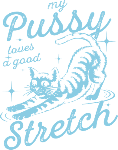 My Pussy Loves A Good Stretch Inappropriate Adult Humor Cat Toddler Long Sleeve