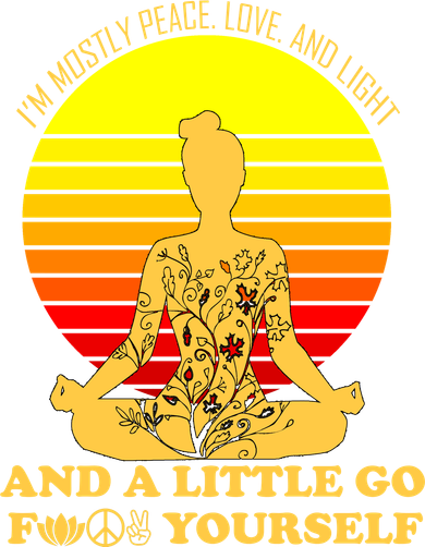 I'm Mostly Peace Love And Light Funny Doggie Tank