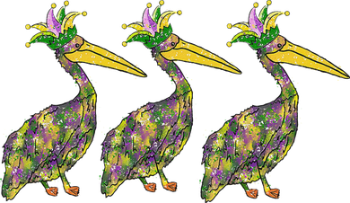 Mardi Pelicans Mardi Gras Beads Louisiana Parade New Orleans Toddler T-Shirt
