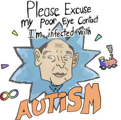 Marcus Pork Please Excuse My Poor Eye Contact IM Infected With Autism Coaster