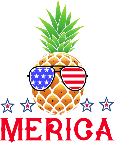 Merica Pineapple Shade Stars And Stripes Funny 4th Of July USA Toddler Long Sleeve