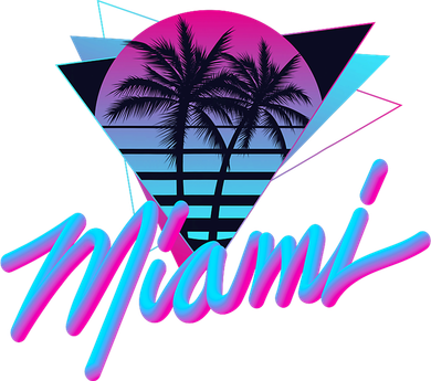 Miami Palm Trees Vaperwave Synthwave 80s Style Retro Toddler Hoodie