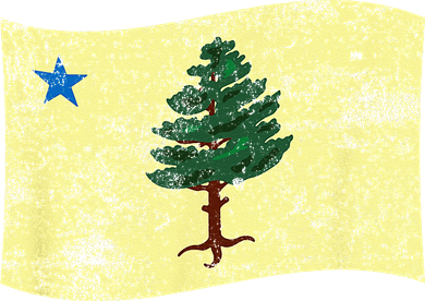 Maine Pine Tree Flag 1901 – First State Flag Long Sleeve Shirt