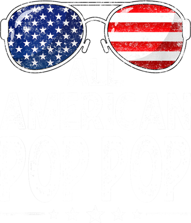 Mens Retro Father's Day Family All American Pop Pop 4th Of July Toddler T-Shirt