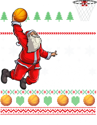 Merry Swishmas Basketball Christmas Sweater Plaid Xmas Santa Gift Button
