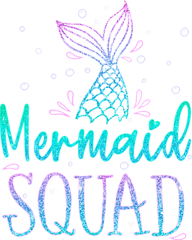 Mermaid Squad Birthday Mermaid Tail Squad Family Matching Button