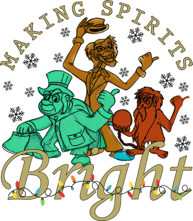 Making Spirits Bright Christmas Haunted Mansion Christmas Kids Long Sleeve Shirt