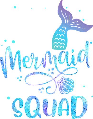 Mermaid Squad Cute Girls Birthday Squad Mermaid Tail Party Button