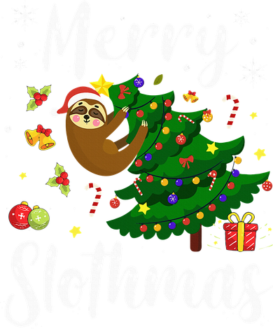 Merry Slothmas Christmas Sloth Lover Xmas Pajamas Christmas Button