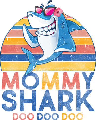 Vintage Retro Mommy Shark Doo Hat