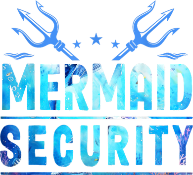 Mermaid Security Funny Dad Mermaid Family Mermaid Squad Kids T-Shirt