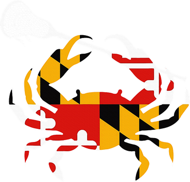 Maryland State Flag Crab Lacrosse Complete Stick Doggie Tank
