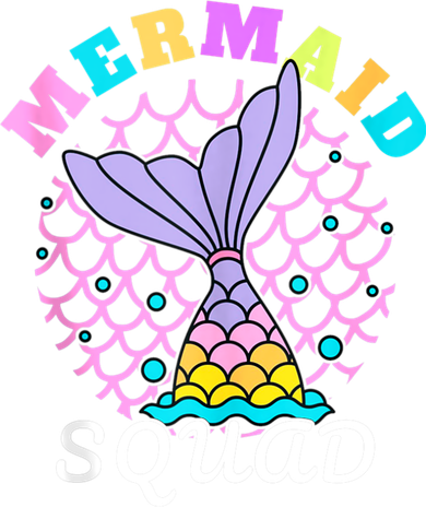 Mermaid Squad Funny Birthday Party Womens Family Doggie Tank