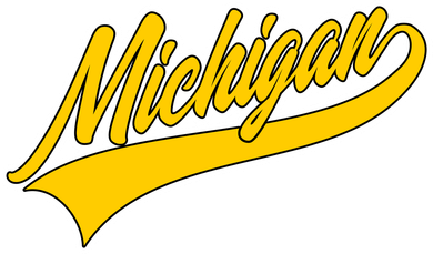 Michigan Script Logo Coffee Mug
