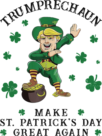 Make St Patricks Day Great Again Trump Leprechaun Kids Sweatshirt