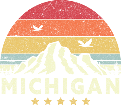 Michigan Shirt. Retro Style MI, USA Women's Sweatshirt