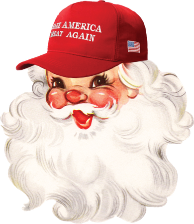 Maga Santa Retro Santa Maga Hat Funny Trump Christmas Gift Button
