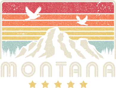 Montana Shirt. Retro Style MT, USA Kids Long Sleeve Shirt