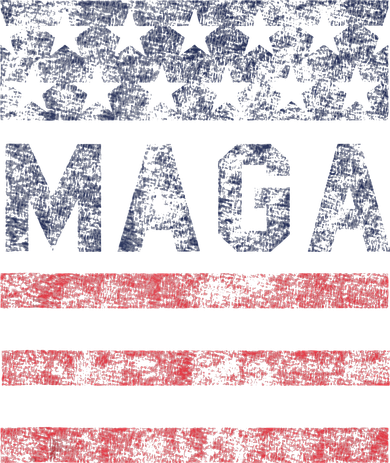 MAGA Stars & Stripes Retro Vintage Distressed Graphic Women's Long Sleeve Shirt