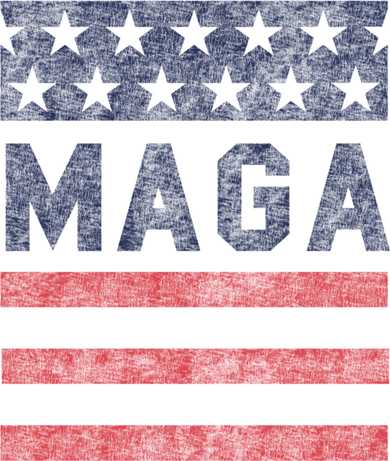 Maga Stars & Stripes Retro Vintage Distressed Graphic Women's Long Sleeve Shirt