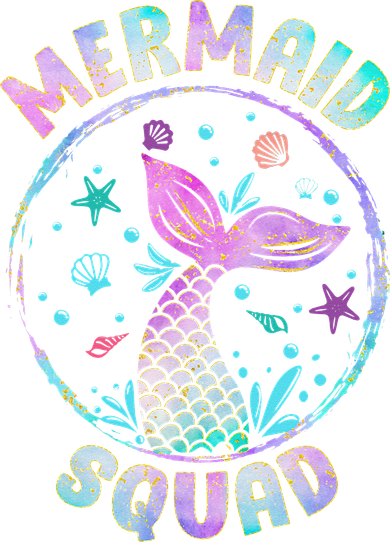 Mermaid Squad Themed Birthday Party Mermaids Family Matching Golf Towel