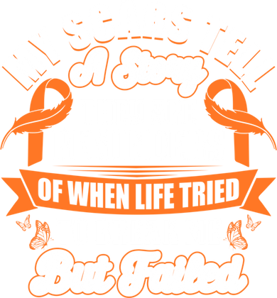 My Scars Tell A Story Kidney Cancer Ribbon Awareness Cool Gift Women's Long Sleeve Shirt