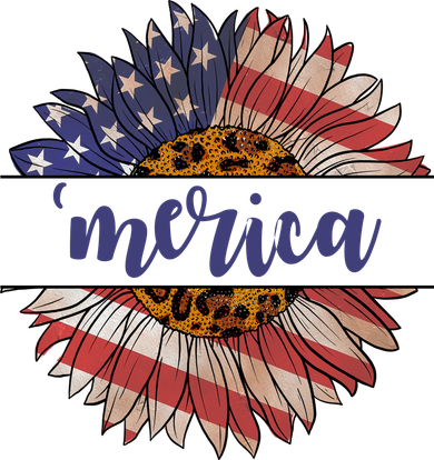 Merica Sunflower USA Vintage Golf Towel
