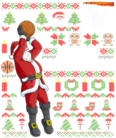 Merry Swishmas Ugly Christmas Basketball Christmas Gift Button