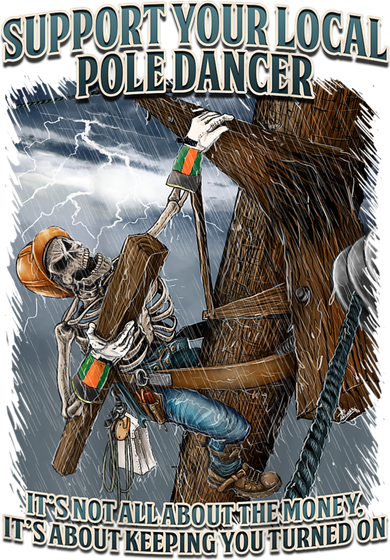 Mens Support Your Local Pole Dancer Lineman Apron