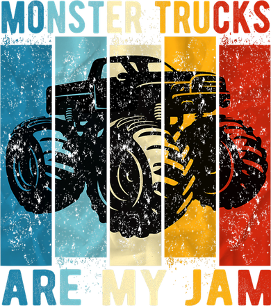 Monster Trucks Are My Jam Vintage Retro Monster Truck Tank Top